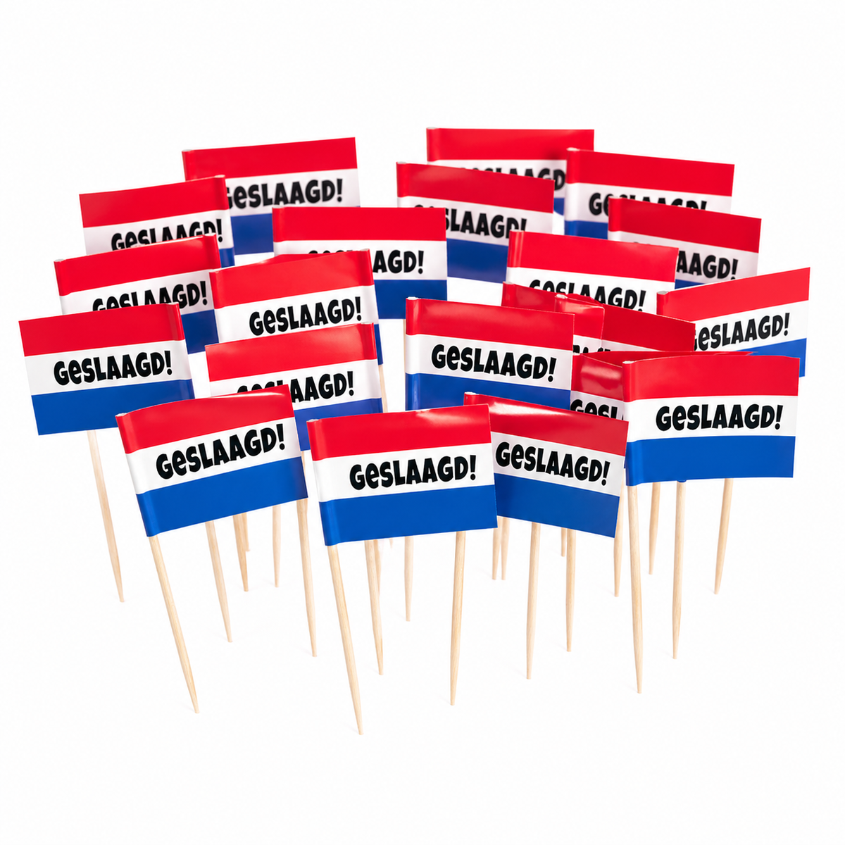 Cocktailprikkers Geslaagd Rood Wit Blauw 50 Stuks