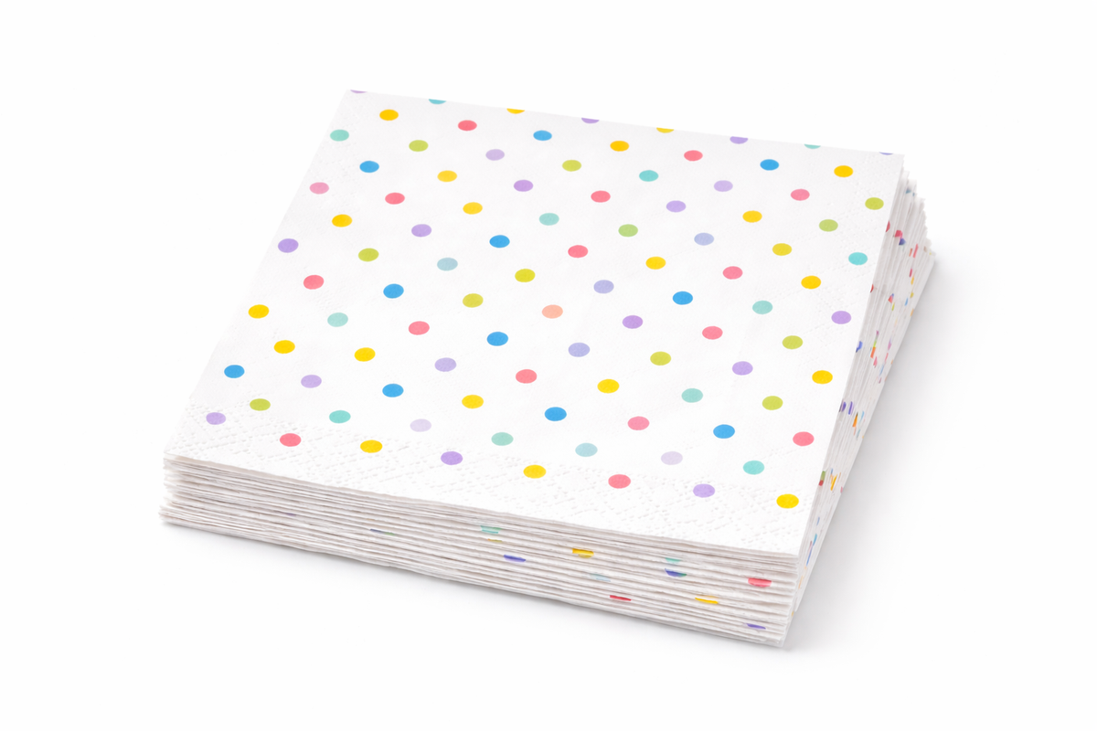 Servetten met Stippen 12 Stuks, Feest Servetten