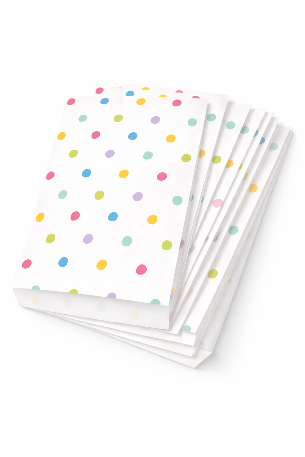 Uitdeelzakjes met Stippen 6 Stuks, Papieren Traktatiezakjes