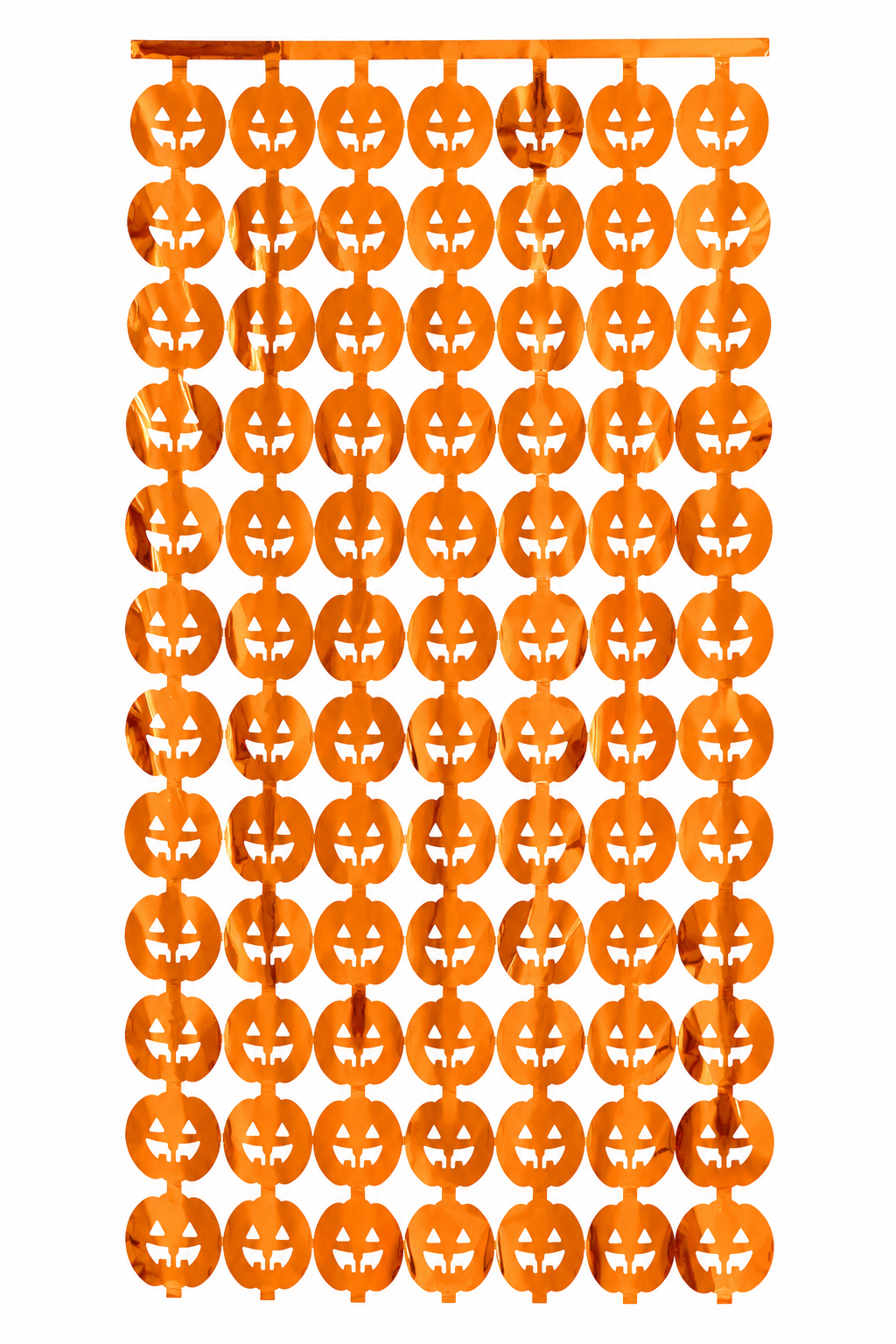Halloween Pompoen Deurgordijn 100 x 200 cm – Oranje Folie Pompoen Gordijn – Halloween Deurversiering