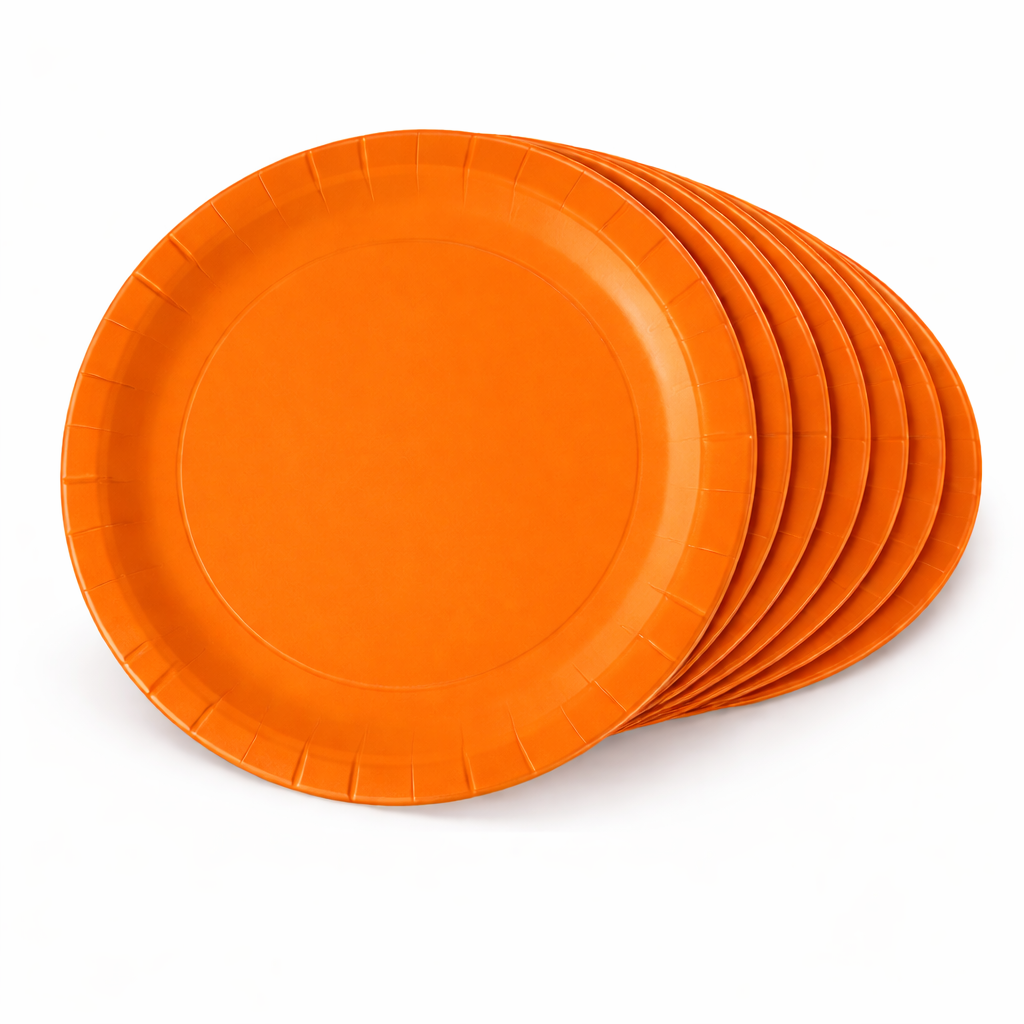 Oranje Borden Papier 18cm 8st