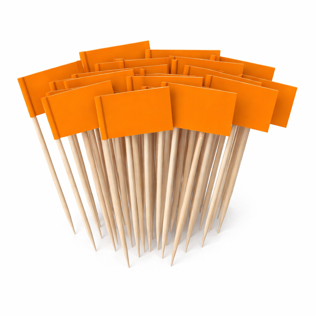 Oranje Cocktailprikkers 6cm 50st