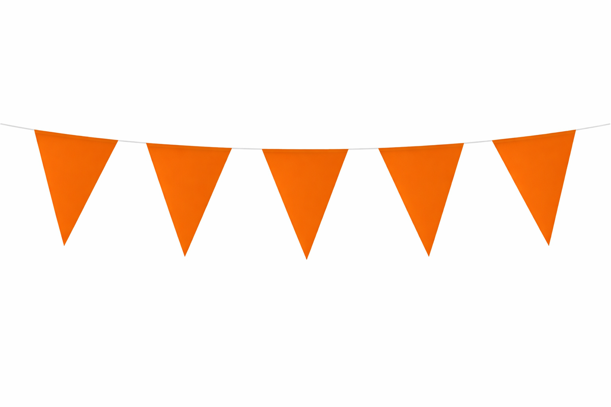 vlaggenlijn XL Oranje 10m