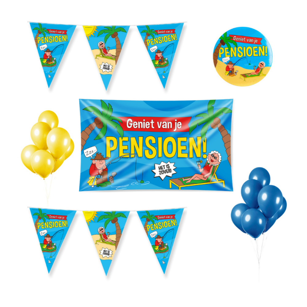 Pensioen Cartoon Versiering Pakket 20-delig