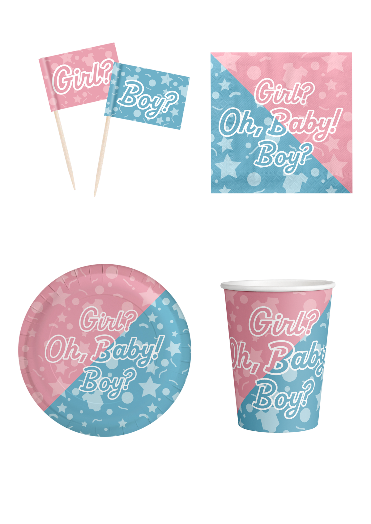 Gender Reveal Tafelset 82-delig