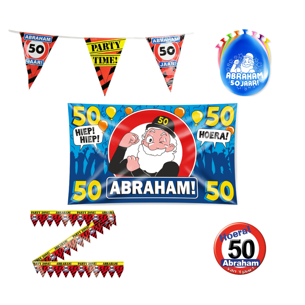 Abraham Verjaardag Versiering Pakket 12-delig