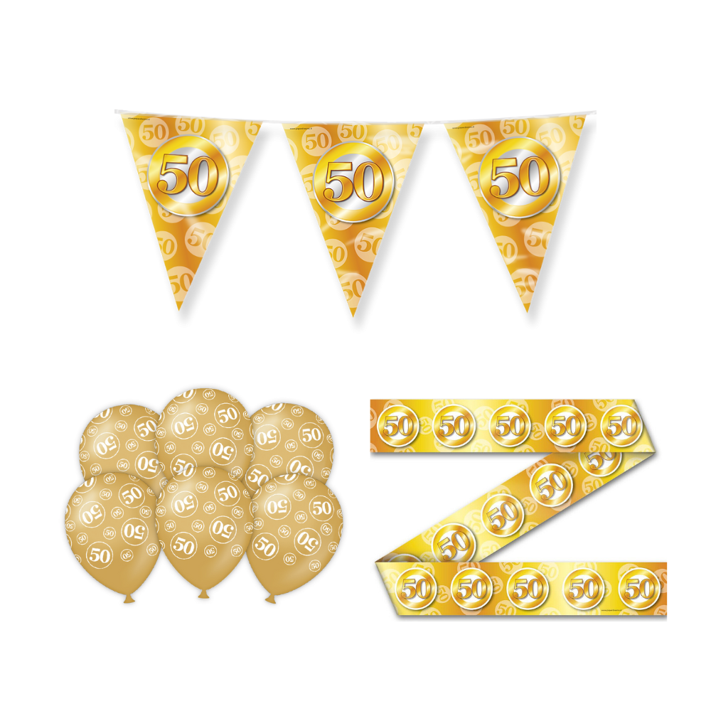 50 Jaar Getrouwd Versiering Pakket 10-delig