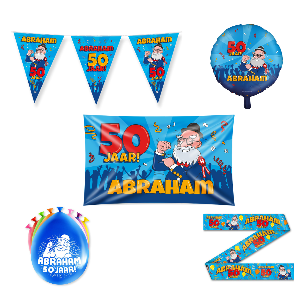 Abraham Verjaardag Versiering Pakket 12-delig
