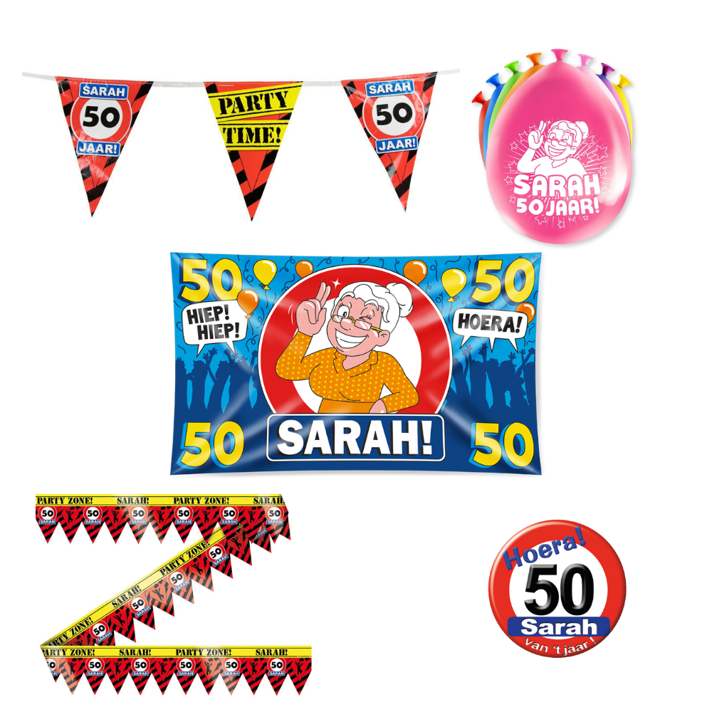 Sarah Verjaardag Versiering Pakket 12-delig