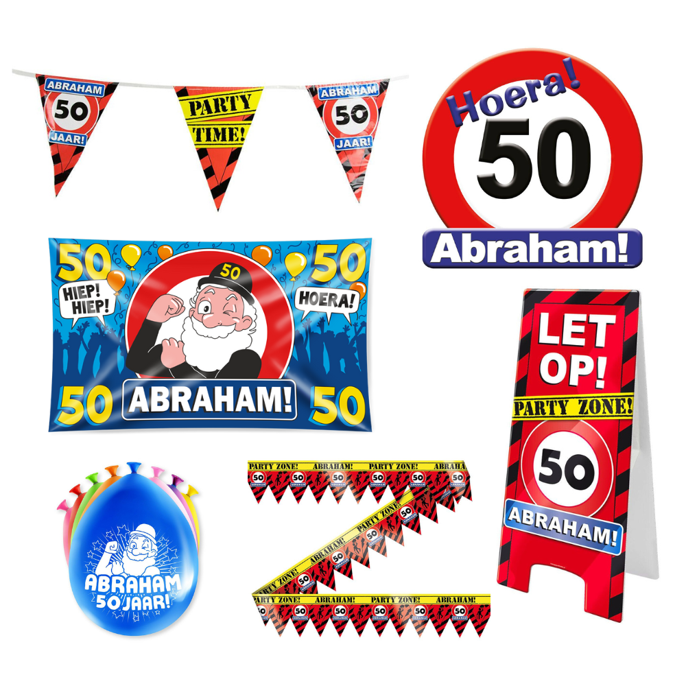 Abraham Verjaardag Versiering Pakket XL 21-delig