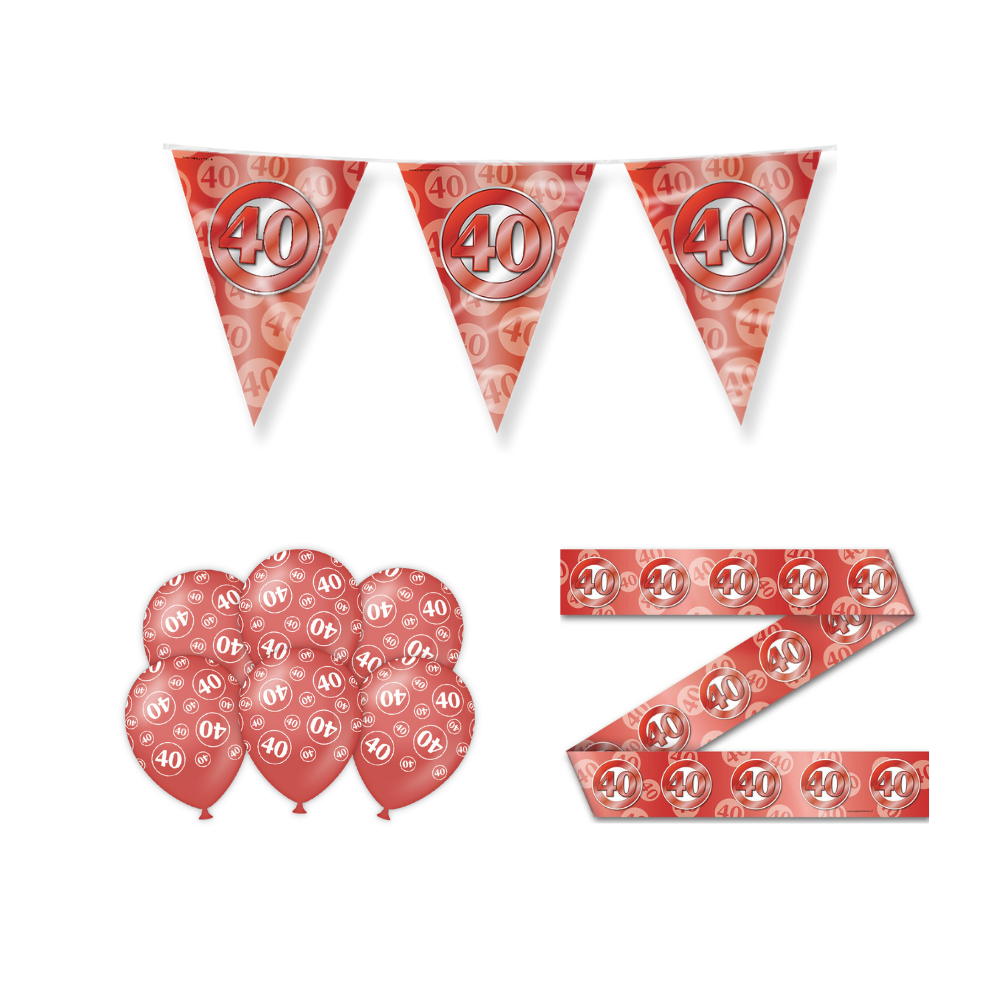 40 Jaar Getrouwd Versiering Pakket 10-delig