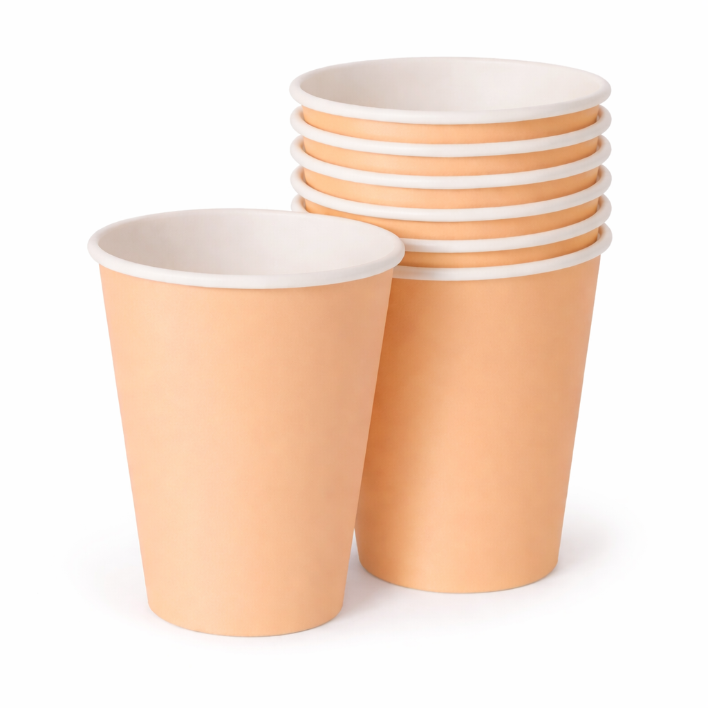 Bekers Pastel Oranje 250ml 8st