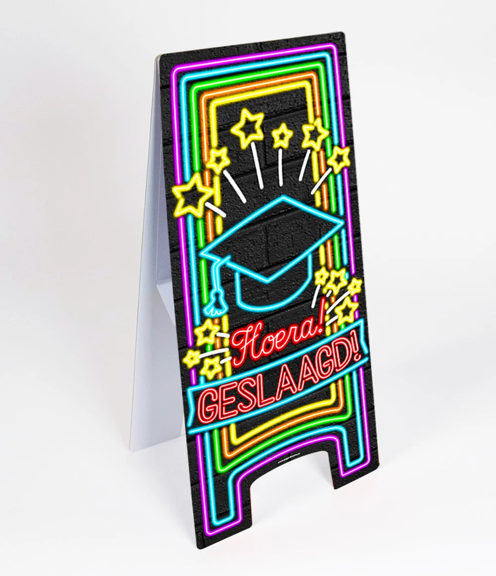 Warning Sign Neon Geslaagd 86cm