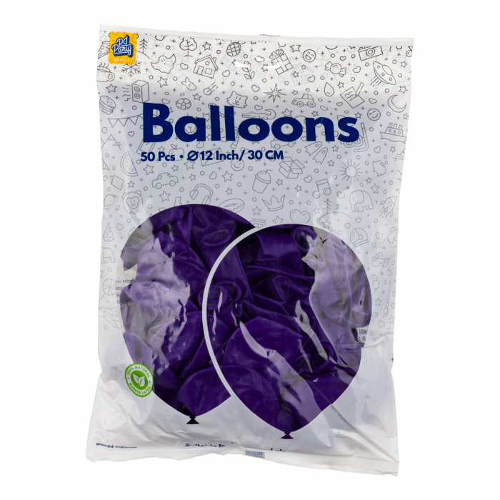 Paarse Ballonnen 30cm 50st