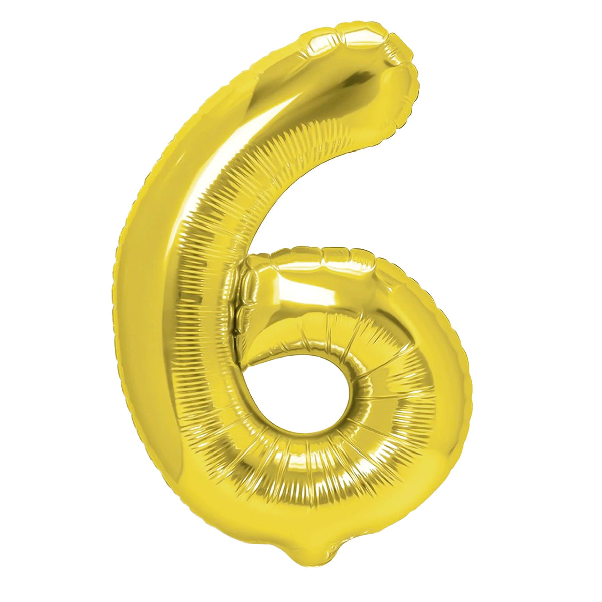Folieballon Cijfer 6 Goud 40 cm – Geschikt voor Lucht en Helium