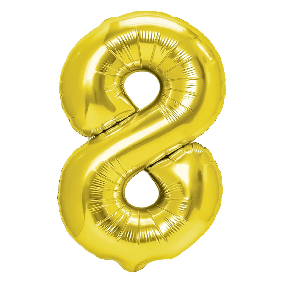 Folieballon Cijfer 8 Goud 40 cm – Geschikt voor Lucht en Helium