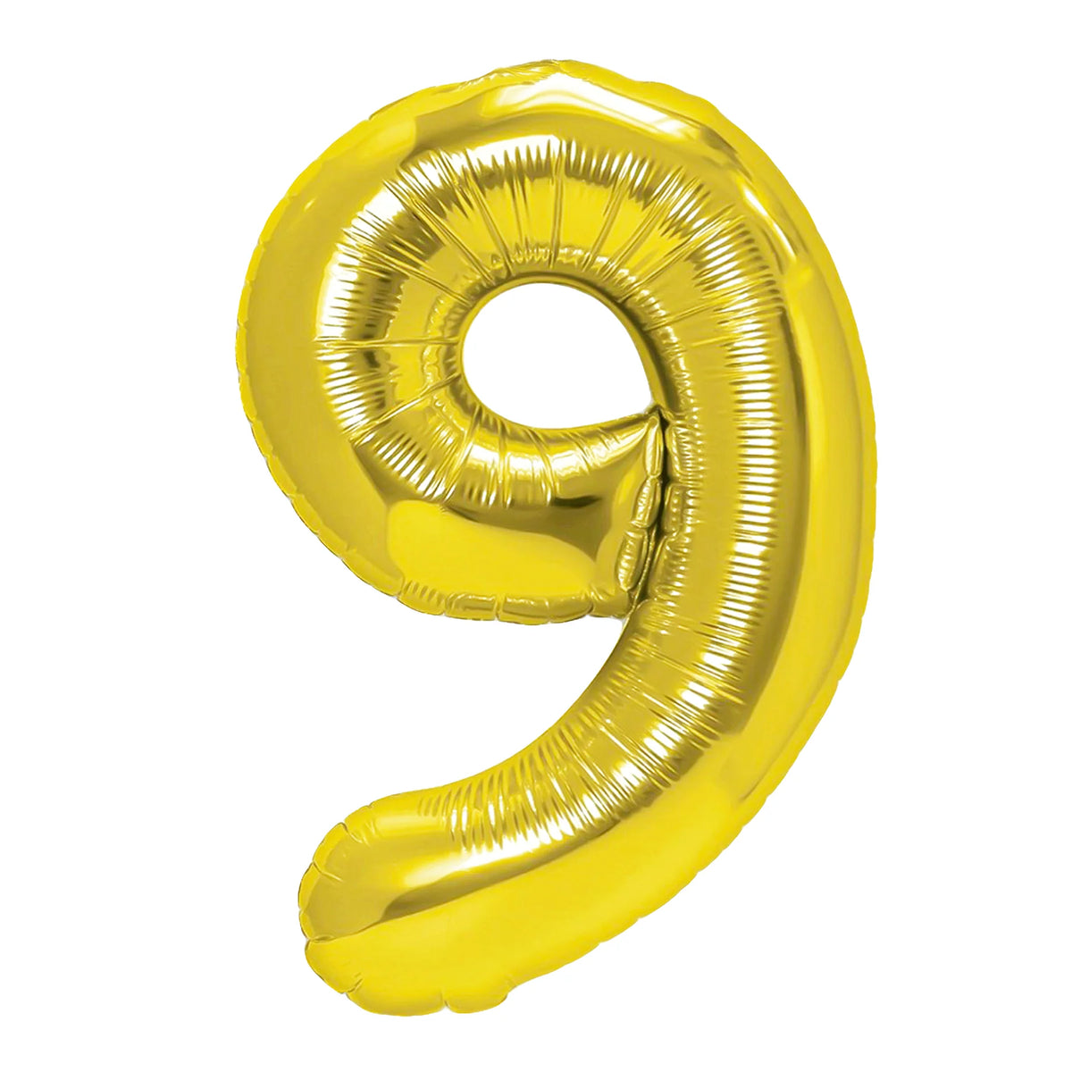 Folieballon Cijfer 9 Goud 40 cm – Geschikt voor Lucht en Helium