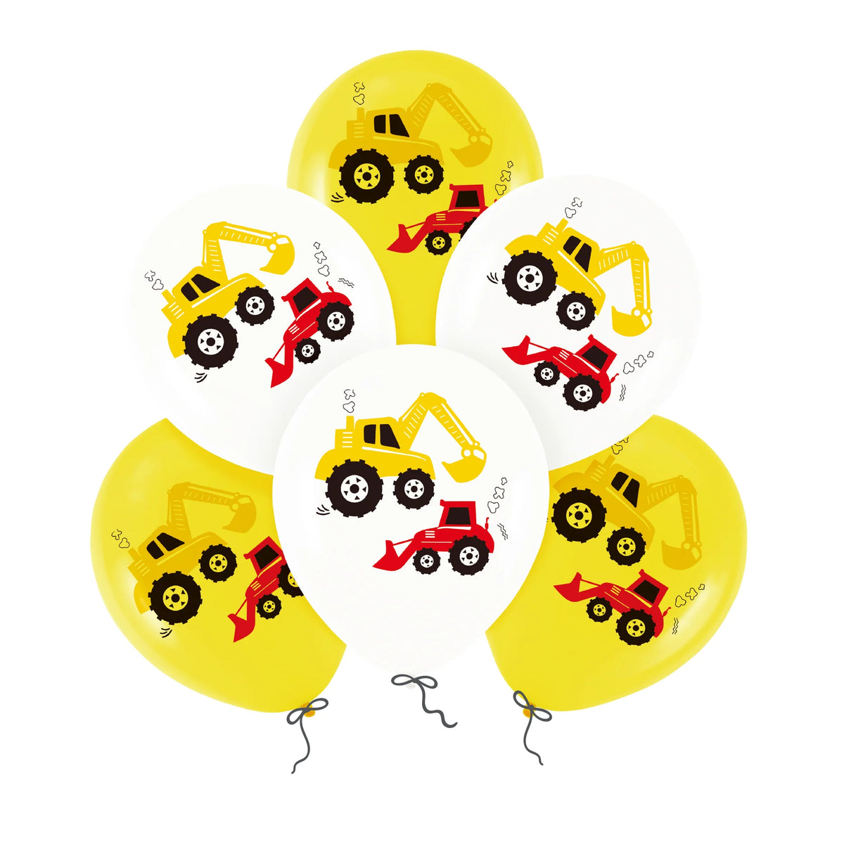 Ballonnen Graafmachine & Bulldozer 6 Stuks