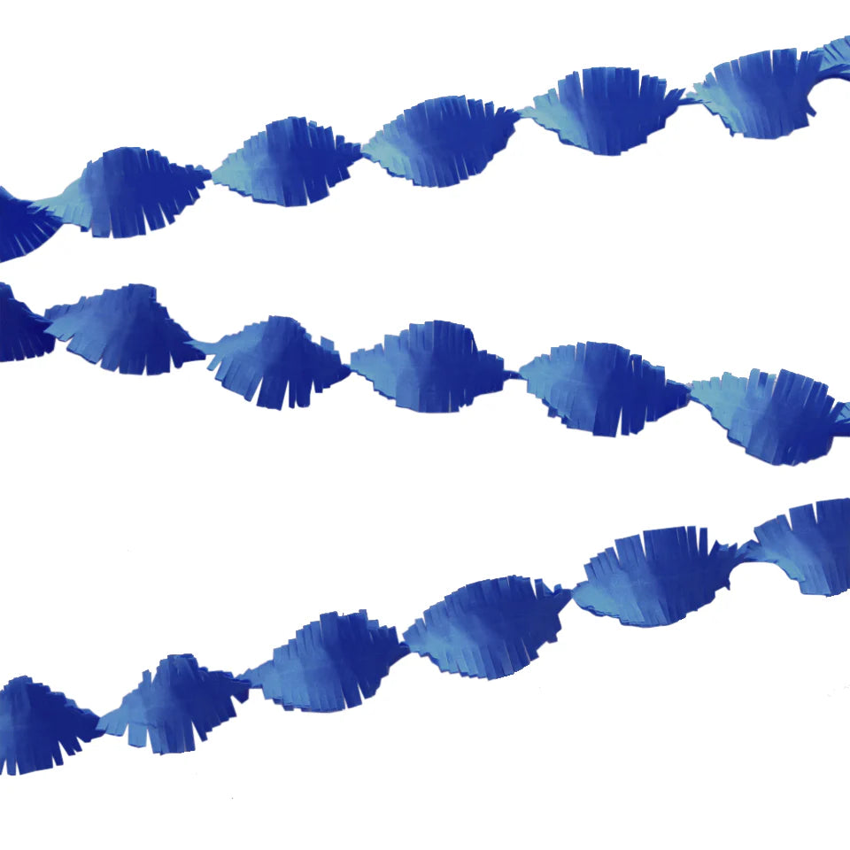 Marine Blauwe Crepe Papier Slinger 6m