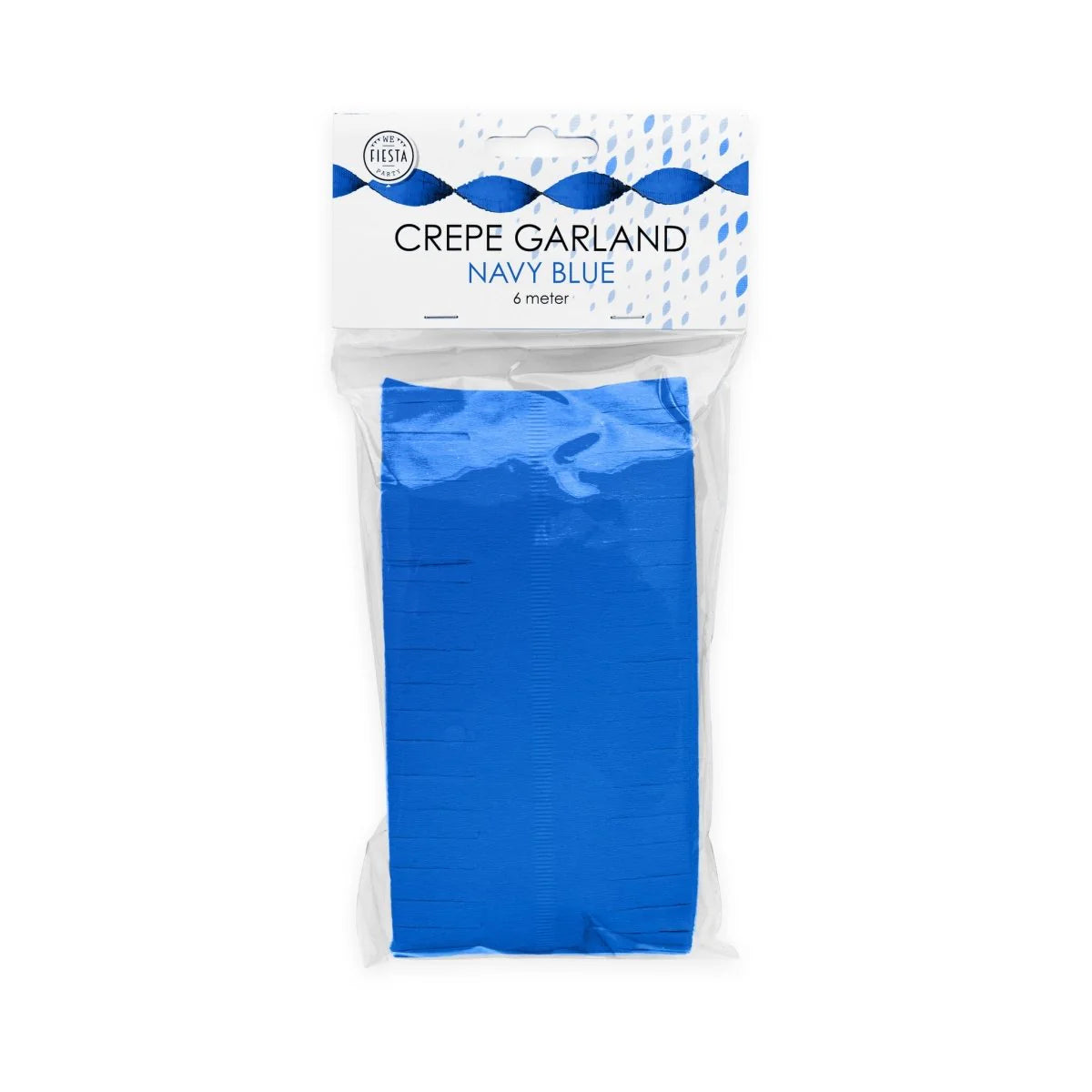 Marine Blauwe Crepe Papier Slinger 6m