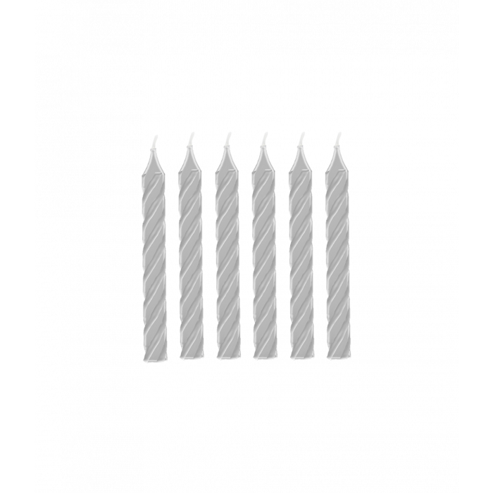 Taartkaarsjes Zilver 24 stuks