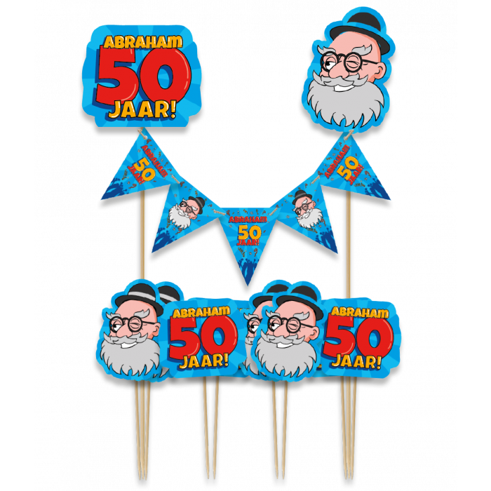 Cake Decorations Abraham 9-delig