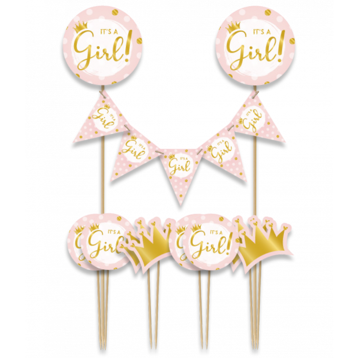 Cake Decorations It’s a Girl! 9-delig
