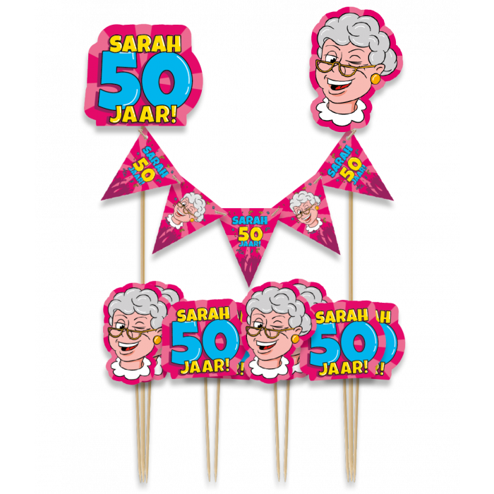 Cake Decorations Sarah 9-delig