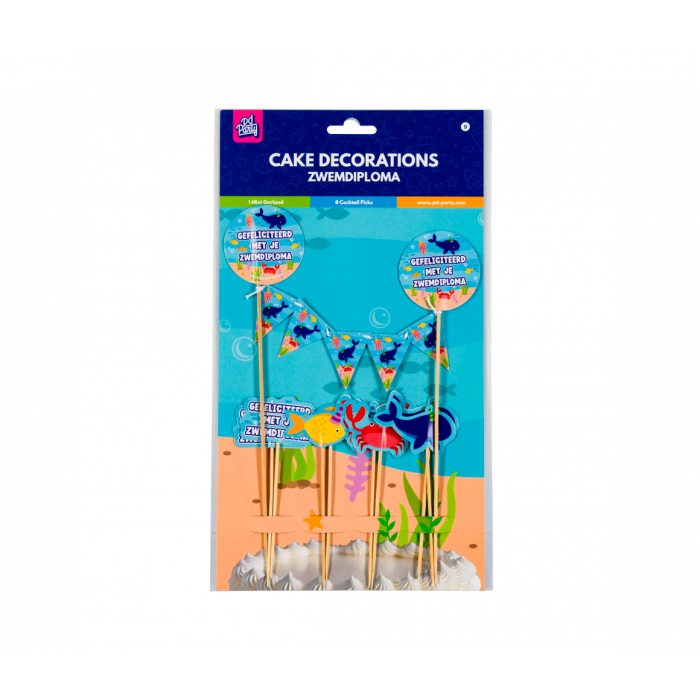 Cake Decorations Zwemdiploma 9-delig