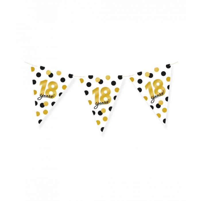 Vlaggenlijn 18 jaar Papier 6m