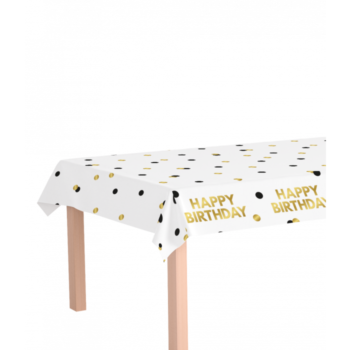 Tafelkleed Happy Birthday 137x214cm
