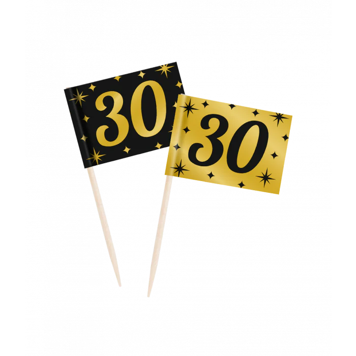 Cocktailprikker Classy Party 30 Jaar 50 stuks