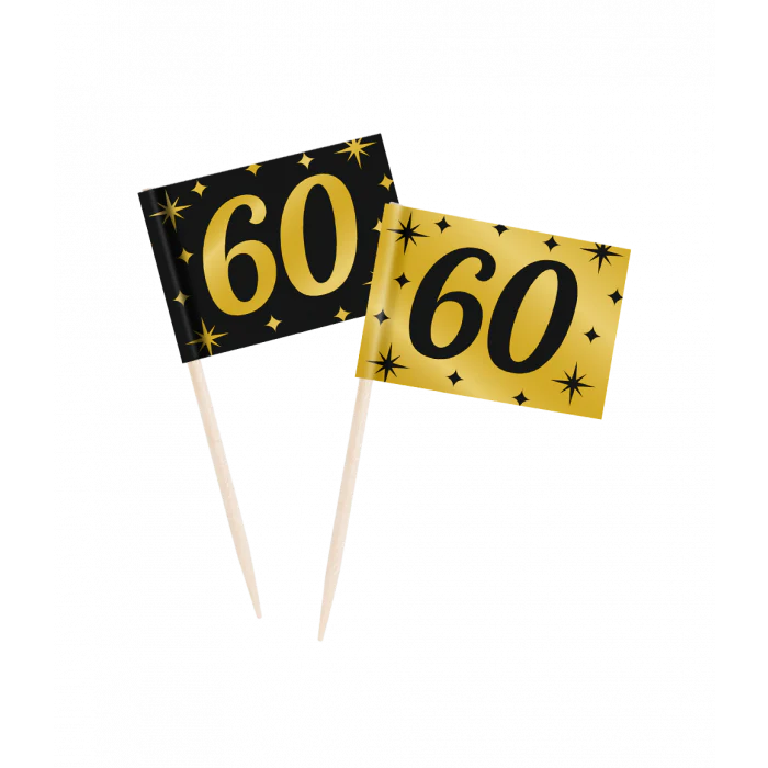 Cocktailprikker Classy Party 60 Jaar 50 stuks