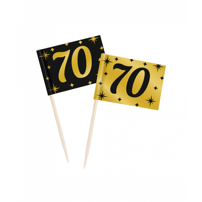 Cocktailprikker Classy Party 70 Jaar 50 stuks