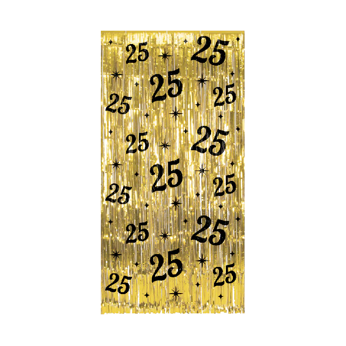 Classy Party Deurgordijn 25 Jaar 2 meter