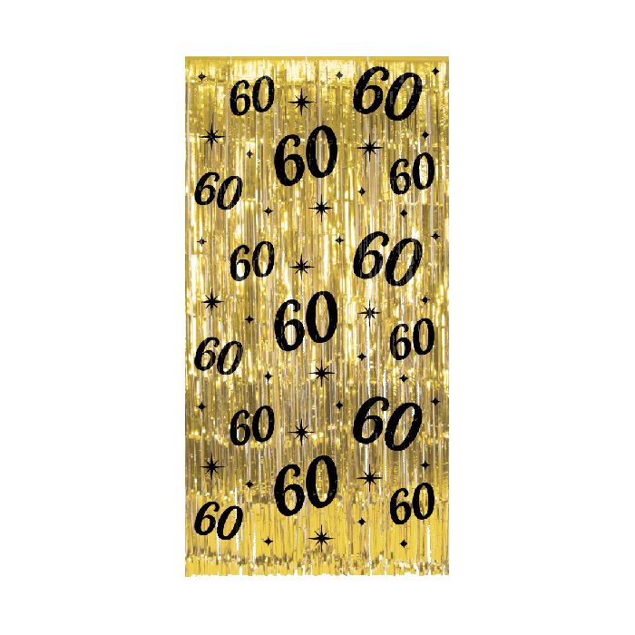 Classy Party Deurgordijn 60 Jaar 2 meter