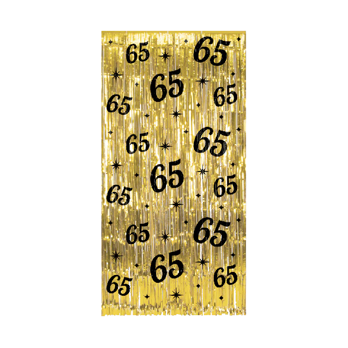 Classy Party Deurgordijn 65 Jaar 2 meter