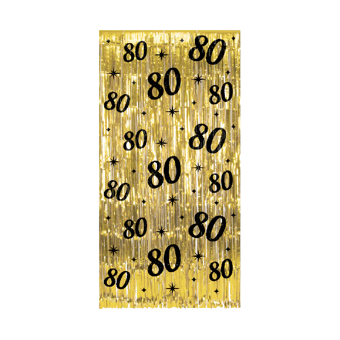 Classy Party Deurgordijn 80 Jaar 2 meter
