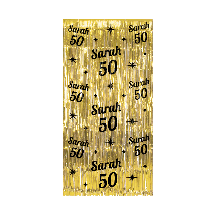 Classy Party Deurgordijn Sarah 50 Jaar 2 meter