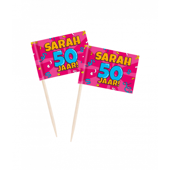 Cocktailprikkers Sarah Cartoon 50st
