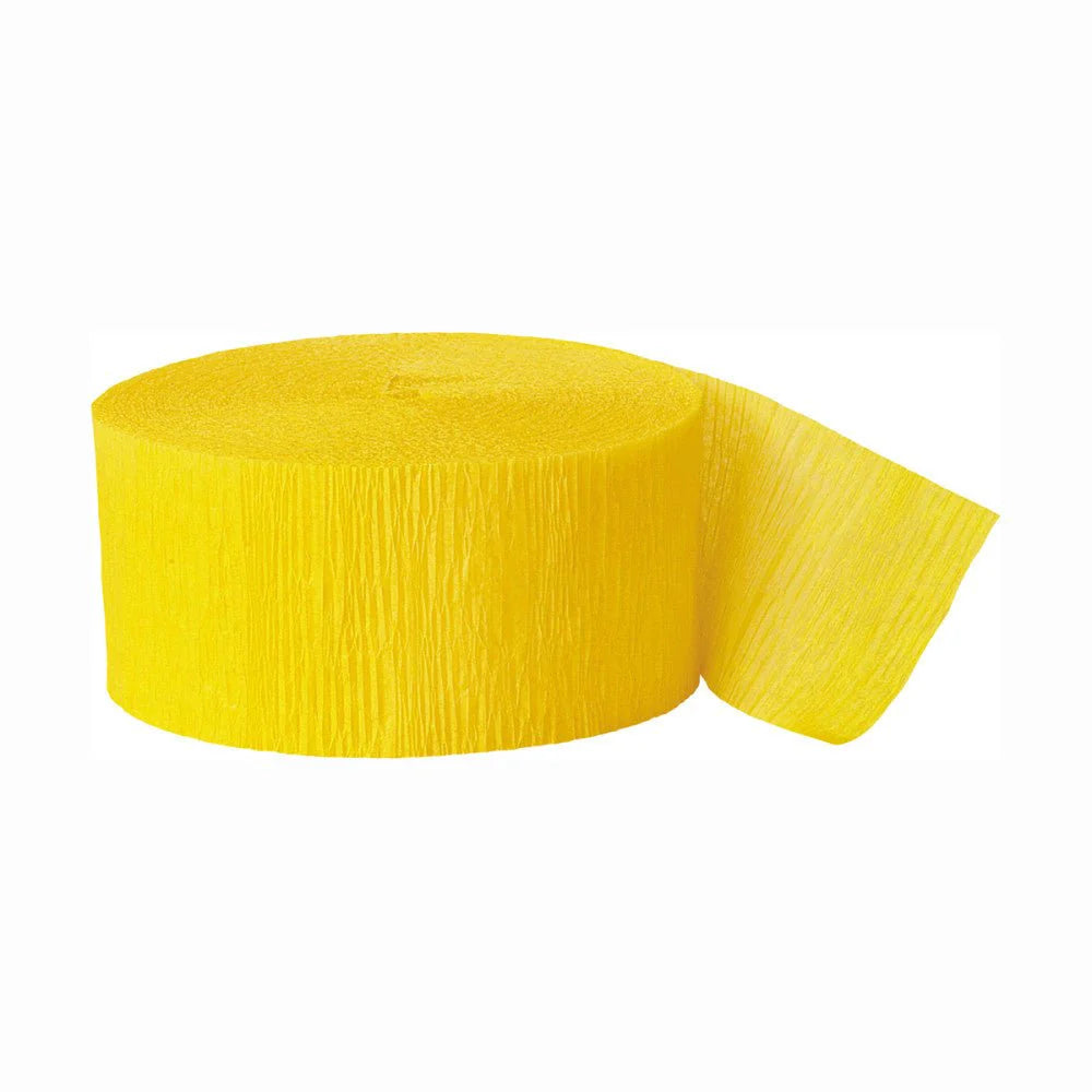 Gele Crepe Papier Slinger 6m