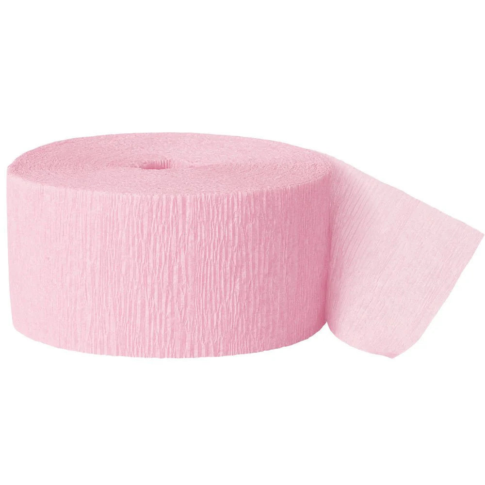 Roze Crêpe Papier Slinger 6m