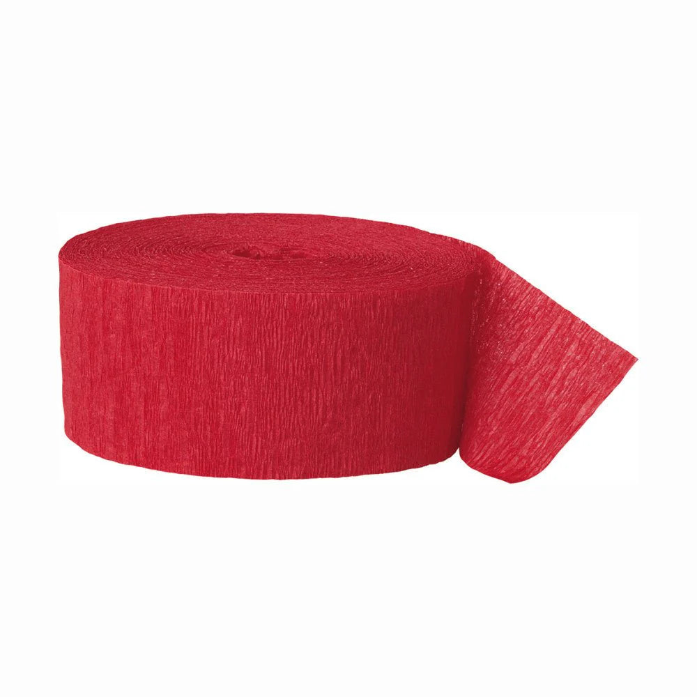 Rode Crepe Papier Slinger 6m
