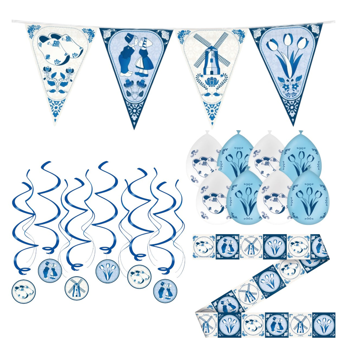 Delftsblauw Versiering Pakket 22-delig