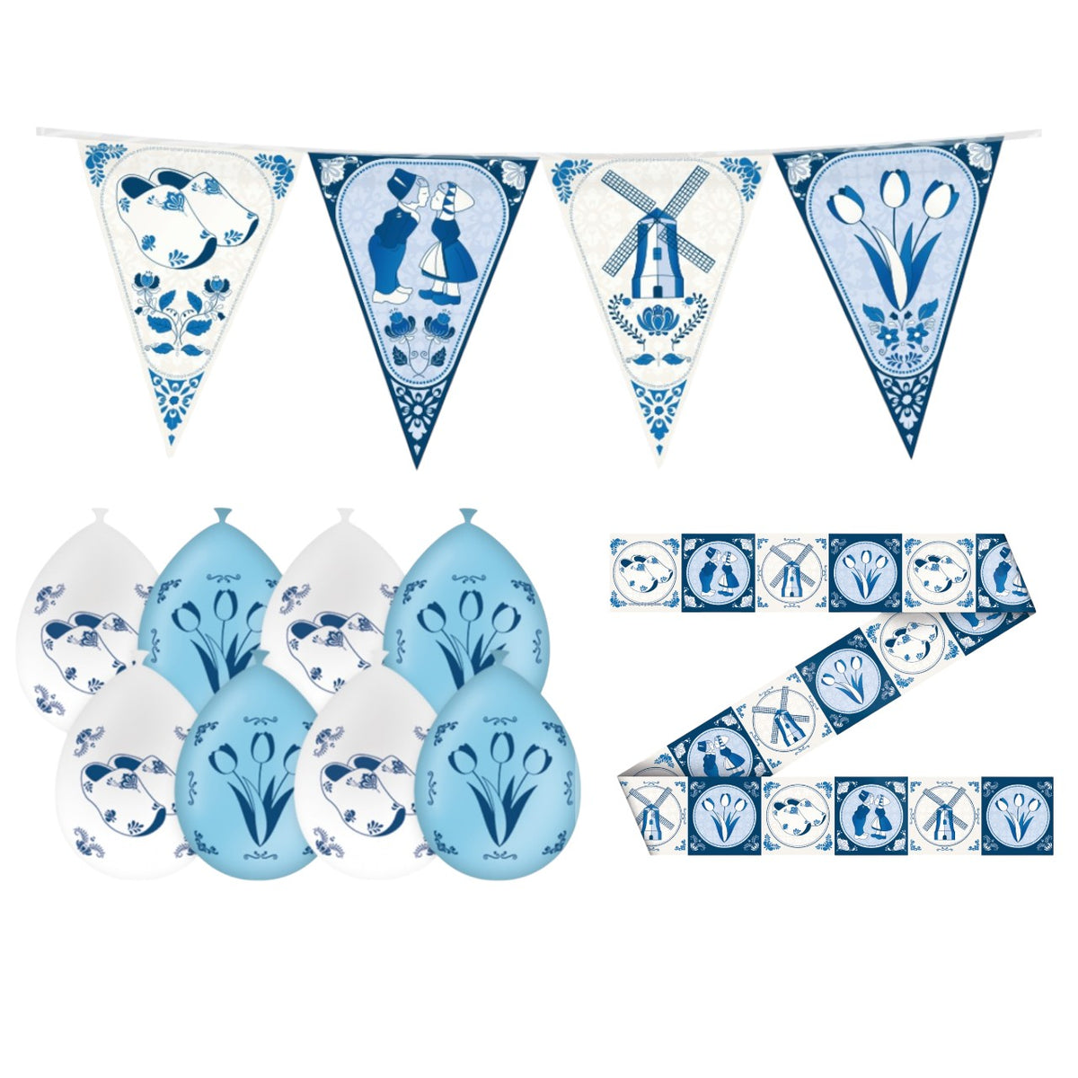 Delftsblauw Versiering Pakket 10-delig