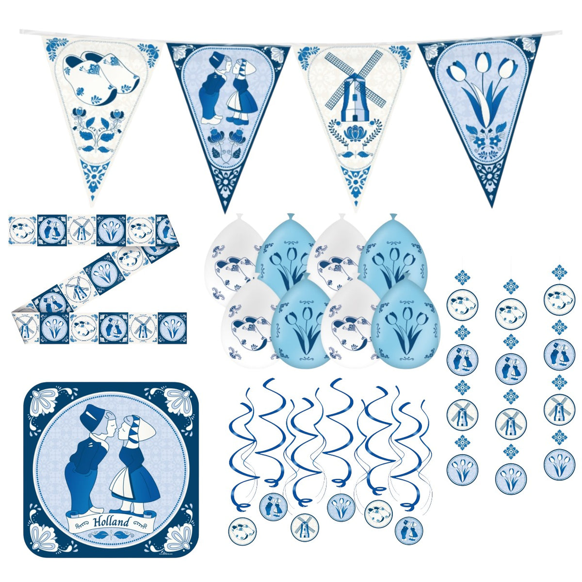 Delftsblauw Versiering Pakket XL 26-delig