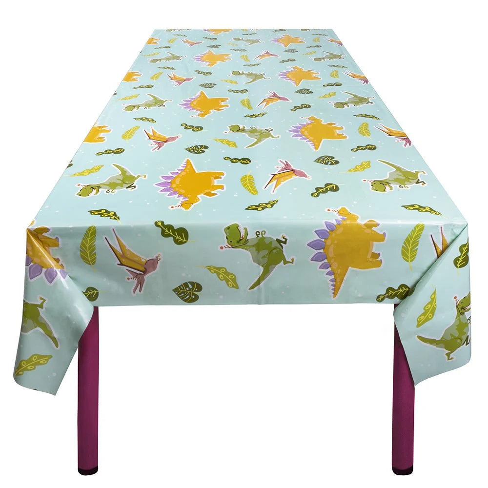 Dino Tafelkleed Waterdicht 180 x 130 cm – Plastic  – Dinosaurus Feestversiering Kinderfeestje