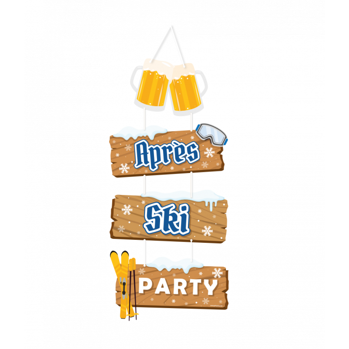 Deurdecoratie Après Ski Party 100cm