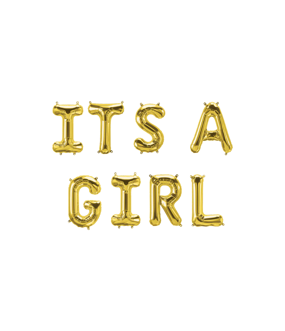 Gouden Ballonnen Set Its A Girl 1,9m
