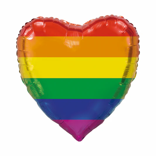 Helium Ballon Hart Regenboog XL 92cm
